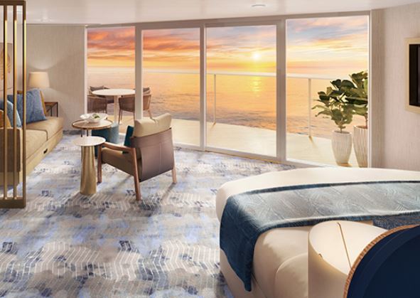 海洋神话号邮轮全视野晚霞海景套房图片