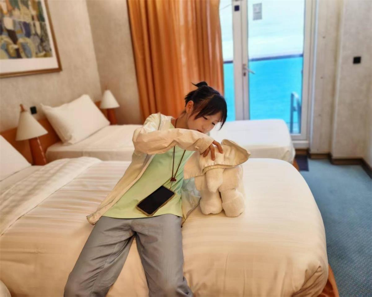 爱达地中海号动物毛巾